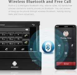 TechU™ Autoradio Met Klapscherm T97 Touchscreen – 1 Din Met Afstandsbediening – 7 Inch Kleuren Display – Bluetooth & WiFi – AUX – USB – SD – FM Radio – Navigatie – Handsfree Bellen -Auto-Onderdelen 1200x1172 2