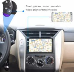 TechU™ Autoradio AT3 – 2 Din 7 Inch Touchscreen Monitor – Incl. Achteruitrijcamera – Bluetooth – Handsfree Bellen – FM Radio – USB – AUX – SD – Incl. Afstandsbediening En Stuurwielbediening -Auto-Onderdelen 1200x1173 4