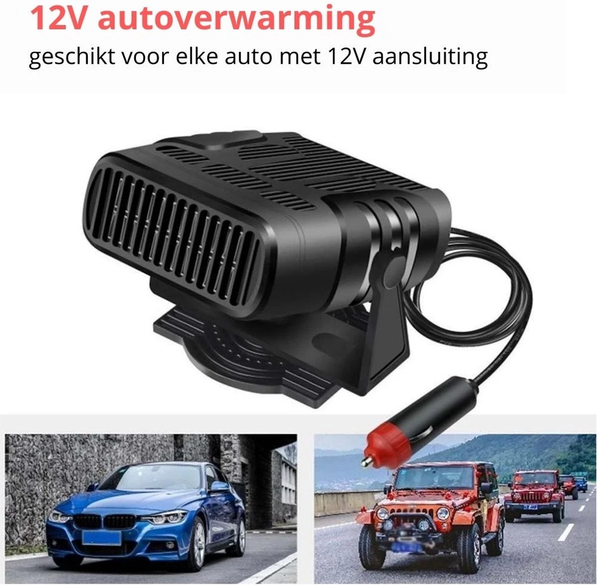Merkloos Hoobi® Autoverwarming - Auto Ontdooier - Voorruitverwarming- Auto Verwarming - Duurzaam Ontwerp - 360 Graden Rotatie - 2 In 1 - 12V/120W - Ideaal Voor Bevroren Ramen – Autoverwarmer - Car Heater - Zwart 6 Merkloos Hoobi® Autoverwarming - Auto Ontdooier - Voorruitverwarming- Auto Verwarming - Duurzaam Ontwerp - 360 Graden Rotatie - 2 In 1 - 12V/120W - Ideaal Voor Bevroren Ramen – Autoverwarmer - Car Heater - Zwart - Afbeelding 4