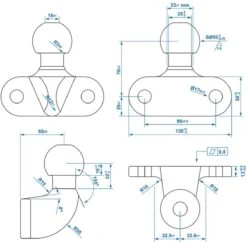PROPLUS Pro Plus Trekhaakkogel Haaks - Ø 50 Mm - E11-Gekeurd - Zwart -Auto-Onderdelen 1200x1176 7
