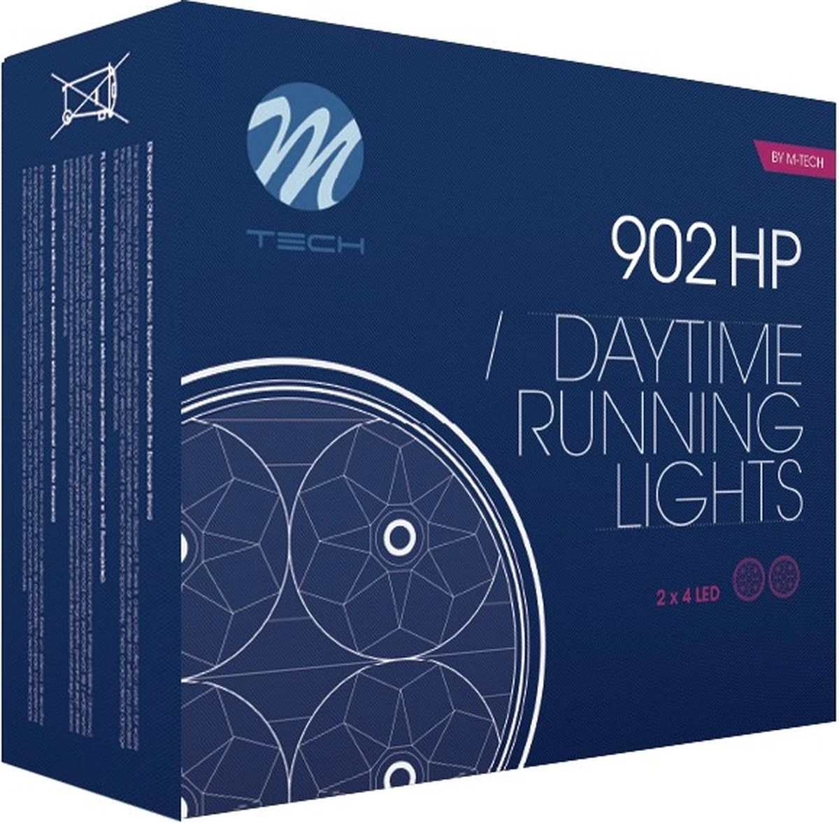 M-Tech LED Dagrij Verlichting Set - Rond: 70mm 4 M-Tech LED Dagrij Verlichting Set - Rond: 70mm - Afbeelding 2