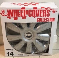 Wieldoppen Fiat 14 Inch / Zilver / Set Van 4 Wieldoppen 7 Wieldoppen Fiat 14 Inch / Zilver / Set Van 4 Wieldoppen -Auto-Onderdelen 1200x1179