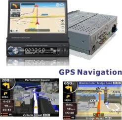 TechU™ T47 Autoradio Met Uitklap Scherm – 1 Din 7 Inch + Afstandsbediening – Bluetooth – USB – AUX – FM Radio – GPS Navigatie – Handsfree Bellen – Autoradio Met Scherm -Auto-Onderdelen 1200x1180 1