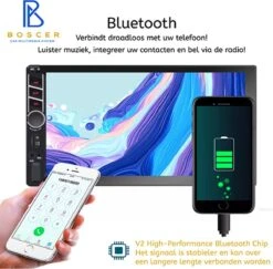 Boscer® Autoradio 2Din Universeel | Apple Carplay & Android Auto | 7' HD Touchscreen | USB - AUX - Bluetooth | Achteruitrijcamera 14 Boscer® Autoradio 2Din Universeel | Apple Carplay & Android Auto | 7' HD Touchscreen | USB - AUX - Bluetooth | Achteruitrijcamera -Auto-Onderdelen 1200x1182 6
