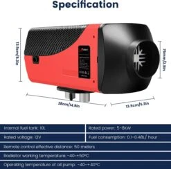 Merkloos Standkachels - Temperatuurregelaar - 8KW 12V Air Diesel Heater Standkachels - Met LCD Afstandsbediening - Voor Vrachtwagen Campers Auto Caravan -rood 22 Merkloos Standkachels - Temperatuurregelaar - 8KW 12V Air Diesel Heater Standkachels - Met LCD Afstandsbediening - Voor Vrachtwagen Campers Auto Caravan -rood -Auto-Onderdelen 1200x1183 10