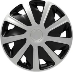 Wieldoppen Craft Zilver/zwart 15 Inch (bolle Velgen) Bedrijfswagen 4-delig Set