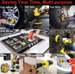 TLVX Auto Schoonmaak Set Compleet | Autoreiniging Set | Auto Borstel Set | Velgen Schoonmaak | Auto Velgen Reinigen | Gedetailleerde Reiniging Set Auto Interieur, Exterieur, Motor, Ventilatiesleuven, Dashboard, Embleem, Velgen, Autoranden | 17stuks -Auto-Onderdelen 1200x1187 2