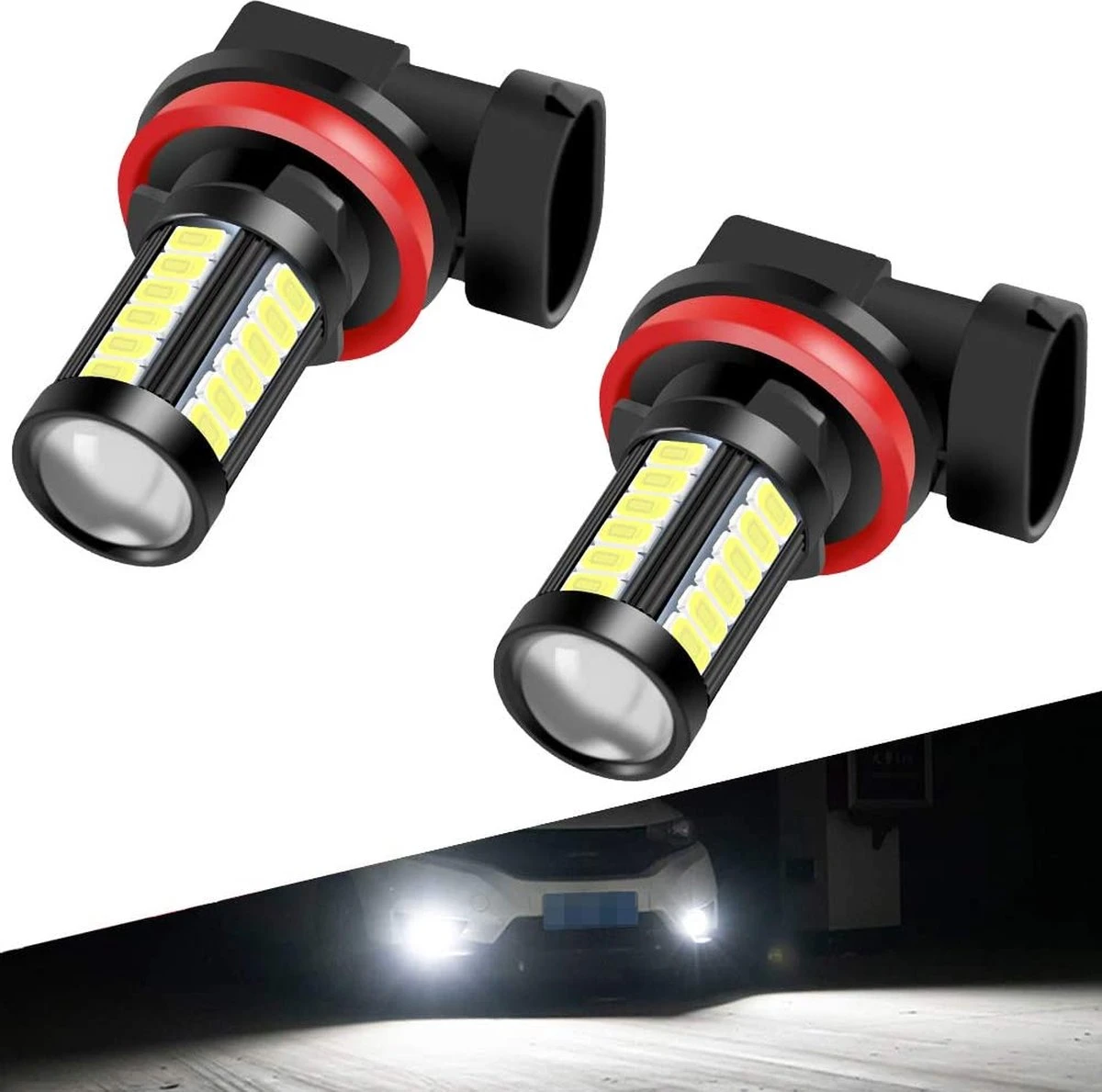 Merkloos H8 Autolamp LED - SET Van 2 Mistlampen - Super Helder WIT - LED CANBUS - Foutvrij - 12V - Mistlamp 3 Merkloos H8 Autolamp LED - SET Van 2 Mistlampen - Super Helder WIT - LED CANBUS - Foutvrij - 12V - Mistlamp