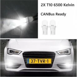 Merkloos T10 Led Lamp (Set 2 Stuks) W5W 12V 5W SMD Helder Wit 6500 Kelvin CANBus Kentekenverlichting | Kenteken | Autolampen | Autolamp | Leeslicht | Achterlicht | Links | Rechts