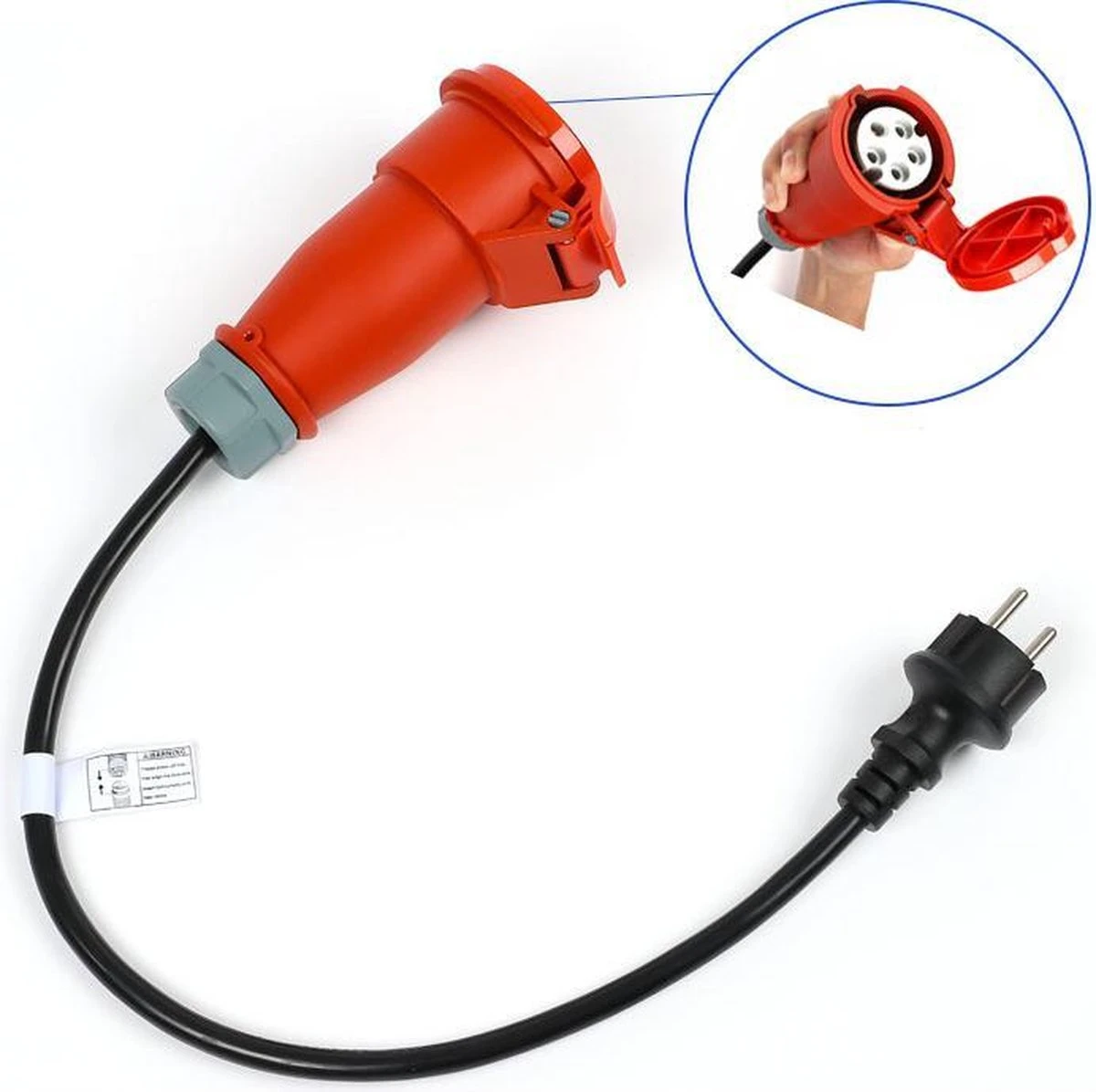 Merkloos Mobiele Lader 11kW | Type 2 Naar CEE Krachtstroom Stekker | 16A 3 Fase + Gratis Adapters 12 Merkloos Mobiele Lader 11kW | Type 2 Naar CEE Krachtstroom Stekker | 16A 3 Fase + Gratis Adapters - Afbeelding 10