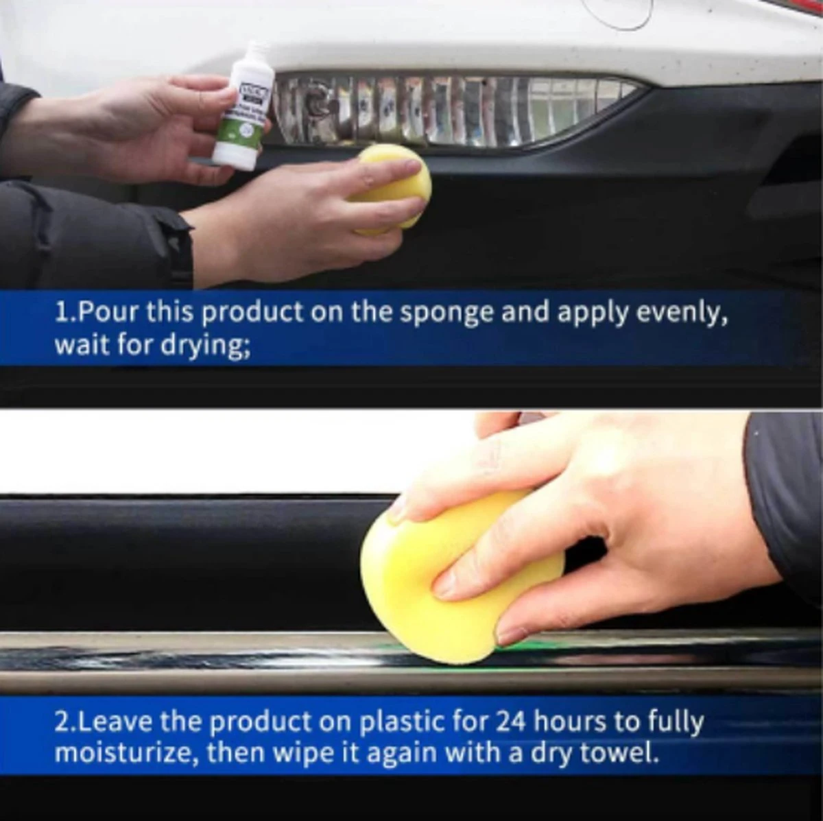 TLVX Kunststof Herstel Auto / Plastic Kleur Herstellen / Plastic Coating / Bumper Black / Kunststof Verkleuring Herstel / Plastic Onderdelen Vernieuwen / Kleur Bumper Herstellen / Bumper Zwart Maken / Langdurige Bescherming / Waterproof / 50ML 10 TLVX Kunststof Herstel Auto / Plastic Kleur Herstellen / Plastic Coating / Bumper Black / Kunststof Verkleuring Herstel / Plastic Onderdelen Vernieuwen / Kleur Bumper Herstellen / Bumper Zwart Maken / Langdurige Bescherming / Waterproof / 50ML - Afbeelding 8