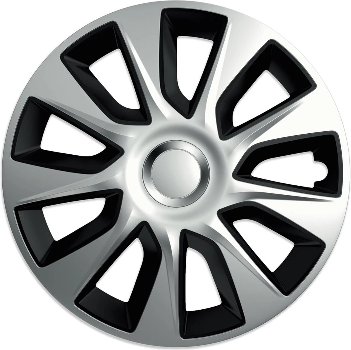 Versaco Stratos - Wieldoppen - Zwart/Zilver -15 Inch - 4 Stuks 3 Versaco Stratos - Wieldoppen - Zwart/Zilver -15 Inch - 4 Stuks