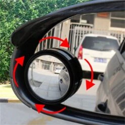 Merkloos Dodehoekspiegel Rond (verstelbare) Zwart(set Van 2 Stuks)