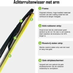 Merkloos Ruitenwisserarm Met Ruitenwisser Achterkant Peugeot 206 -Auto-Onderdelen 1200x1198 36