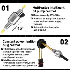 Merkloos Benzine / Diesel Standkachel - 12V 8kw Luchtverwarmer - 0.1~0.24L Brandstofverbruik - Air Heater En Auto Heater - Voor Auto's, Bussen, Campers, Vrachtwagens, Technische Voertuigen -zilver -Auto-Onderdelen 1200x1198 38