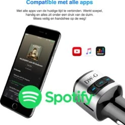 DW-G Bluetooth FM Transmitter - Auto Lader - Carkit - Handsfree - MP3 - USB - SD Kaart - Snel Lader - Bluetooth Audio Receiver -Auto-Onderdelen 1200x1199