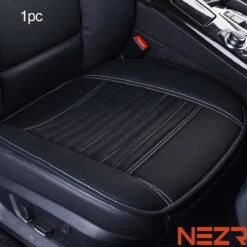 Nezr® Autostoelhoes Universeel Voorkant 1 Stuk - Leer - Auto Accessoires - Autohoes - Autostoel Beschermer - Zwart/Wit