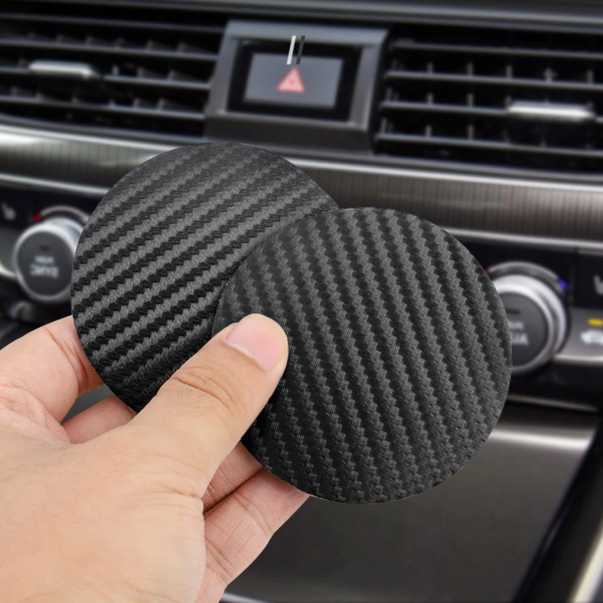 Merkloos Set Van 2 Bekerhouder Inleggers - Carbon Look - Geschikt Voor Oa. Audi, BMW, Mercedes, Skoda, Volkswagen, Kia, Volvo, Peugeot, Renault, JEEP, Mitsubishi, Opel, Honda, Toyota, Hyundai - Carbon Bekerhouders Onderzetters - Auto Accessoires 7 Merkloos Set Van 2 Bekerhouder Inleggers - Carbon Look - Geschikt Voor Oa. Audi, BMW, Mercedes, Skoda, Volkswagen, Kia, Volvo, Peugeot, Renault, JEEP, Mitsubishi, Opel, Honda, Toyota, Hyundai - Carbon Bekerhouders Onderzetters - Auto Accessoires - Afbeelding 5