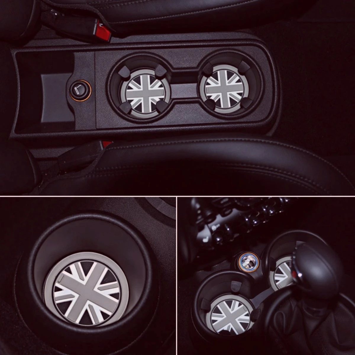 Merkloos Set Van 2 Bekerhouder Inleggers - Engelse Vlag - Geschikt Voor Mini Cooper / Cooper S / Clubman / Countryman - Rubberen Bekerhouders Onderzetters - Siliconen - Mini Auto Accessoires 4 Merkloos Set Van 2 Bekerhouder Inleggers - Engelse Vlag - Geschikt Voor Mini Cooper / Cooper S / Clubman / Countryman - Rubberen Bekerhouders Onderzetters - Siliconen - Mini Auto Accessoires - Afbeelding 2