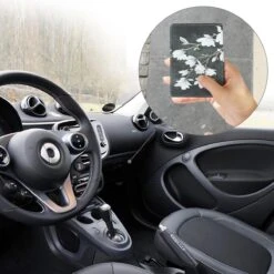 Kwmobile Hoes Voor Kentekenbewijs En Rijbewijs - Omslag Met Pasjeshouder In Taupe / Wit / Donkergrijs - Imitatieleer - Magnolia Design -Auto-Onderdelen 1200x1200 1097