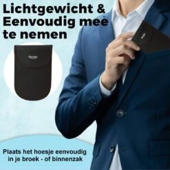 Faraday Kooi Hoesje (1x) + 1x RFID Kaarthouder - Autosleutel RFID Antidiefstal - Keyless Entry Go Sleutel Etui - Qwality4u -Auto-Onderdelen 1200x1200 1113