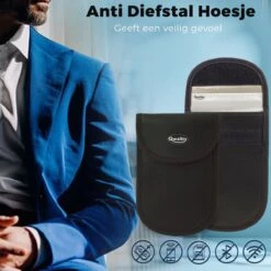 Faraday Kooi Hoesje (1x) + 1x RFID Kaarthouder - Autosleutel RFID Antidiefstal - Keyless Entry Go Sleutel Etui - Qwality4u -Auto-Onderdelen 1200x1200 1115