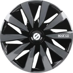 Sparco Wieldoppen Lazio 15 Inch Abs Zwart/grijs Set Van 4