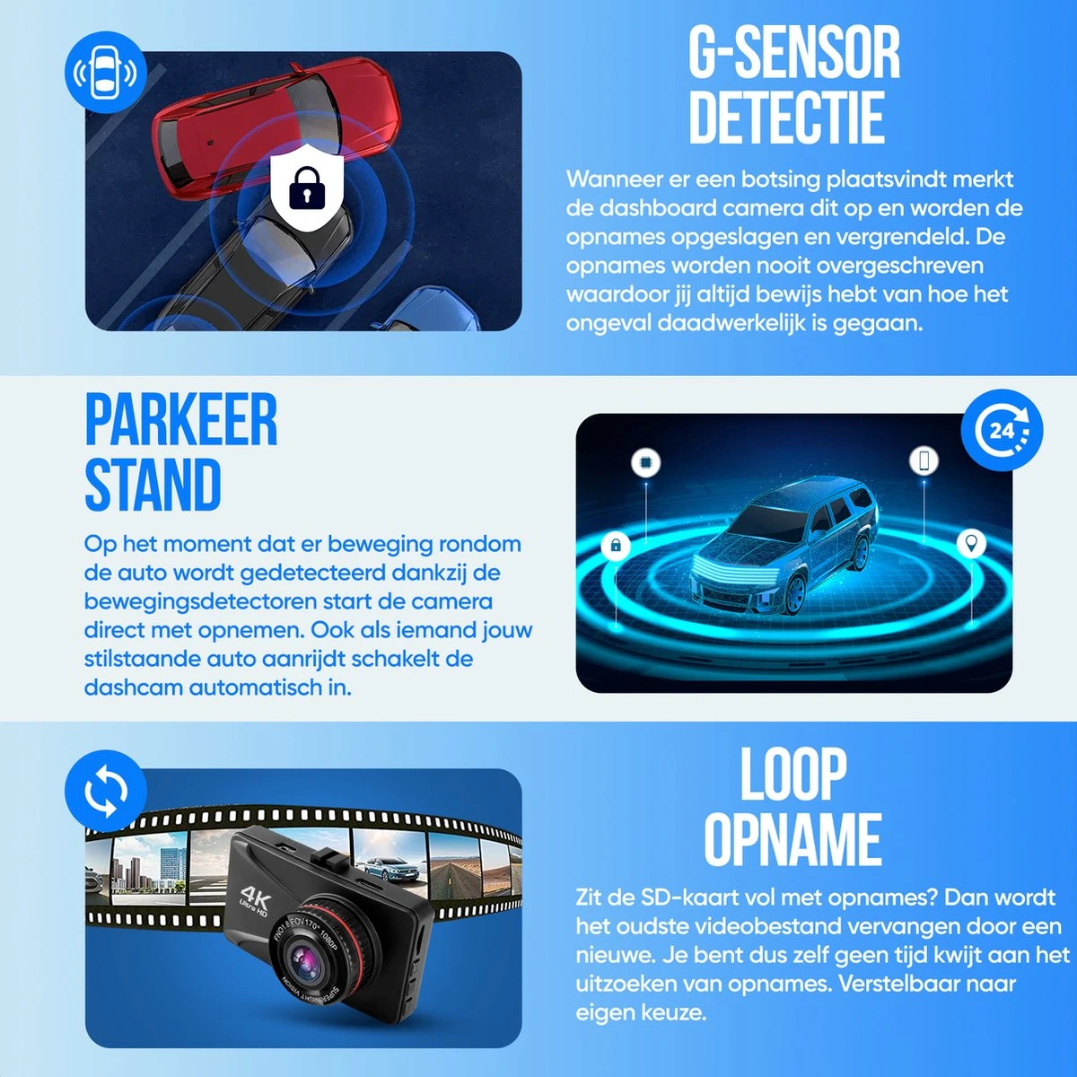 Strex Dashcam Voor Auto - Dashboard Camera - 1080P Full HD Auto Camera Met Bewegingsdetectie - Nachtzicht - G-Sensor - 150° Groothoeklens 10 Strex Dashcam Voor Auto - Dashboard Camera - 1080P Full HD Auto Camera Met Bewegingsdetectie - Nachtzicht - G-Sensor - 150° Groothoeklens - Afbeelding 8