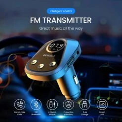 Bluetooth FM Transmitter - Autolader - Handsfree - Carkit - Bluetooth Auto - Smart App