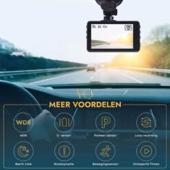 Vital Qualitys® - Dashcam Voor Auto - 1080HD & Nachtvisie - G-sensor - Parkeerbewaking - 170° Kijkhoek - Loop Recording - Inclusief 64GB Sd-kaart -Auto-Onderdelen 1200x1200 16