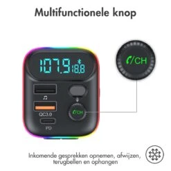 IMoshion FM Transmitter - Bluetooth Transmitter / Receiver Voor In De Auto - Handsfree Bellen & Muziek Afspelen Via O.a. Spotify - Carkit & Autolader Met USB-C -Auto-Onderdelen 1200x1200 170