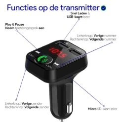 Bluetooth FM Transmitter - Bluetooth Ontvanger Voor In De Auto - USB - Handsfree Carkit -Auto-Onderdelen 1200x1200 182