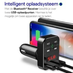Bluetooth FM Transmitter - Bluetooth Ontvanger Voor In De Auto - USB - Handsfree Carkit -Auto-Onderdelen 1200x1200 183