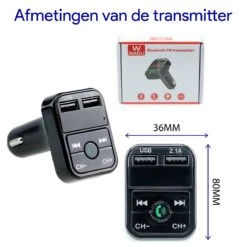 Bluetooth FM Transmitter - Bluetooth Ontvanger Voor In De Auto - USB - Handsfree Carkit -Auto-Onderdelen 1200x1200 184