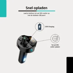 Auto FM Transmitter - Bluetooth - Handsfree Bellen - USB - Carkit - Audio Receiver - Oplaadfunctie - Auto Accessoires -Auto-Onderdelen 1200x1200 197