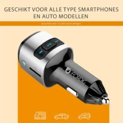 ForDig Draadloze FM Transmitter Met Bluetooth 4.2 En USB 3.0 Quick Charge - Auto Carkit Met Fast Charge USB Poort En LED Scherm - Autolader Met Micro SD En USB-input - Handsfree Bellen - Muziek Streamen - Voice Navigatie - Telefoon Opladen -Auto-Onderdelen 1200x1200 199