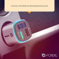 ForDig Draadloze FM Transmitter Met Bluetooth 4.2 En USB 3.0 Quick Charge - Auto Carkit Met Fast Charge USB Poort En LED Scherm - Autolader Met Micro SD En USB-input - Handsfree Bellen - Muziek Streamen - Voice Navigatie - Telefoon Opladen -Auto-Onderdelen 1200x1200 201