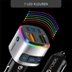 ForDig Draadloze FM Transmitter Met Bluetooth 4.2 En USB 3.0 Quick Charge - Auto Carkit Met Fast Charge USB Poort En LED Scherm - Autolader Met Micro SD En USB-input - Handsfree Bellen - Muziek Streamen - Voice Navigatie - Telefoon Opladen -Auto-Onderdelen 1200x1200 202