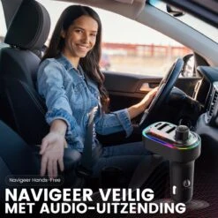 Apeiron FM Transmitter - Bluetooth - Autolader - Draadloze Carkit - RGB Light - 2x Fastcharger USB Poort - USB-C Poort - Handsfree Bellen - Voor Alle Telefoons - FM Transmitter Auto - Bluetooth 5.0 -Auto-Onderdelen 1200x1200 212
