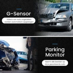 Living Needs Dashcam- Dashcam Voor Auto - Voor En Achter Camera - Full HD - Parkeerstand Met Ingebouwde G-sensor - 170° Wijdhoeklens - Nachtvisie. -Auto-Onderdelen 1200x1200 24