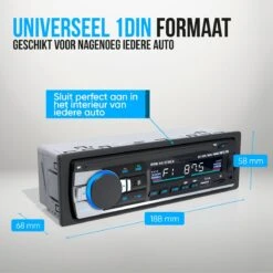 Strex Autoradio Met Bluetooth Voor Alle Auto's - USB, AUX En Handsfree - Afstandsbediening - Enkel DIN Auto Radio Met Ingebouwde Microfoon -Auto-Onderdelen 1200x1200 246