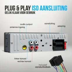 Strex Autoradio Met Bluetooth Voor Alle Auto's - USB, AUX En Handsfree - Afstandsbediening - Enkel DIN Auto Radio Met Ingebouwde Microfoon -Auto-Onderdelen 1200x1200 247