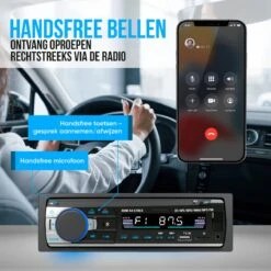 Strex Autoradio Met Bluetooth Voor Alle Auto's - USB, AUX En Handsfree - Afstandsbediening - Enkel DIN Auto Radio Met Ingebouwde Microfoon -Auto-Onderdelen 1200x1200 249