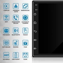Universele Autoradio - Apple Carplay & Android Auto -Bluetooth - Navigatie - Handsfree - Android Met Google Play -7'' Touchscreen -Auto-Onderdelen 1200x1200 257