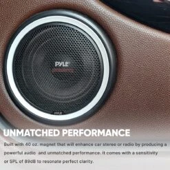 Subwood PYLE PLPW8D - 8 Inch 20 Cm 400 Watt RMS En 800 Watt Max Wood DVC Subwoofer Met Dubbele Spoel 4+4 Ohm - Geschikt Voor Auto's, Kisten En Deuren 14 Subwood PYLE PLPW8D - 8 Inch 20 Cm 400 Watt RMS En 800 Watt Max Wood DVC Subwoofer Met Dubbele Spoel 4+4 Ohm - Geschikt Voor Auto's, Kisten En Deuren -Auto-Onderdelen 1200x1200 313