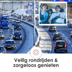 Abask® - 4K Ultra HD Dashcam - Dashcam Voor Auto - Geheugen Tot 256GB - Voor En Achter Camera - 310° Kijkhoek - Zwart/450g -Auto-Onderdelen 1200x1200 35