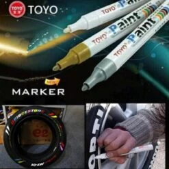 Bandenstift Wit / Witte Autobanden Stift / Tyre Marker White / Auto Banden Stift Wit / Auto / Scooter / Motor Banden Marker / Letters En Cijfers Banden Inkleuren / Waterdichte Kleur Pen Voor Op Rubber / Kleur Wit -Auto-Onderdelen 1200x1200 372