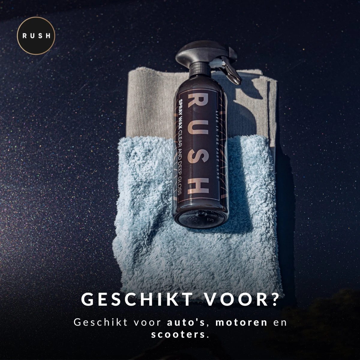 RUSH Autowax Pakket - Voor Auto & Motor - Spraywax - Keramische Coating - Ceramic Glass Coating - Nano Coating - 750ml 5 RUSH Autowax Pakket - Voor Auto & Motor - Spraywax - Keramische Coating - Ceramic Glass Coating - Nano Coating - 750ml - Afbeelding 3