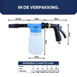 STACK Foam Gun | Tuinslang - Gardena Aansluiting - Snow Foam Gun - Foam Lance - Foam Gun Tuinslang - Schuimapparaat Voor Tuinslang - Foam Cannon - Autospuit - Schuimpistool Auto - Foam Gun Auto - Auto Schoonmaken - Auto Wassen - Autowas Producten -Auto-Onderdelen 1200x1200 497