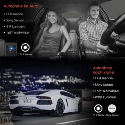 VANTRUE N2S 4K GPS Dashcam Dual Lens Camera 1440P+1440P Infrared Cut Night Vision, Car Camera For Front Or Rear, 24 Hour Parking Monitoring, 3840 X 2160P Front, 2 Inch 320° Super Capacitor With G Sensor, Max. 256 GB -Auto-Onderdelen 1200x1200 50